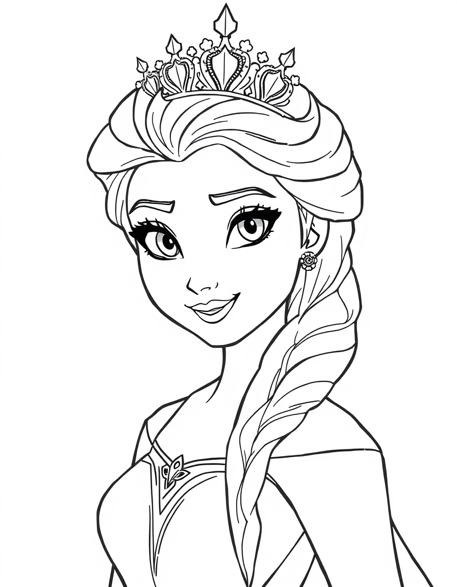 Elegant Elsa With Sparkling Tiara