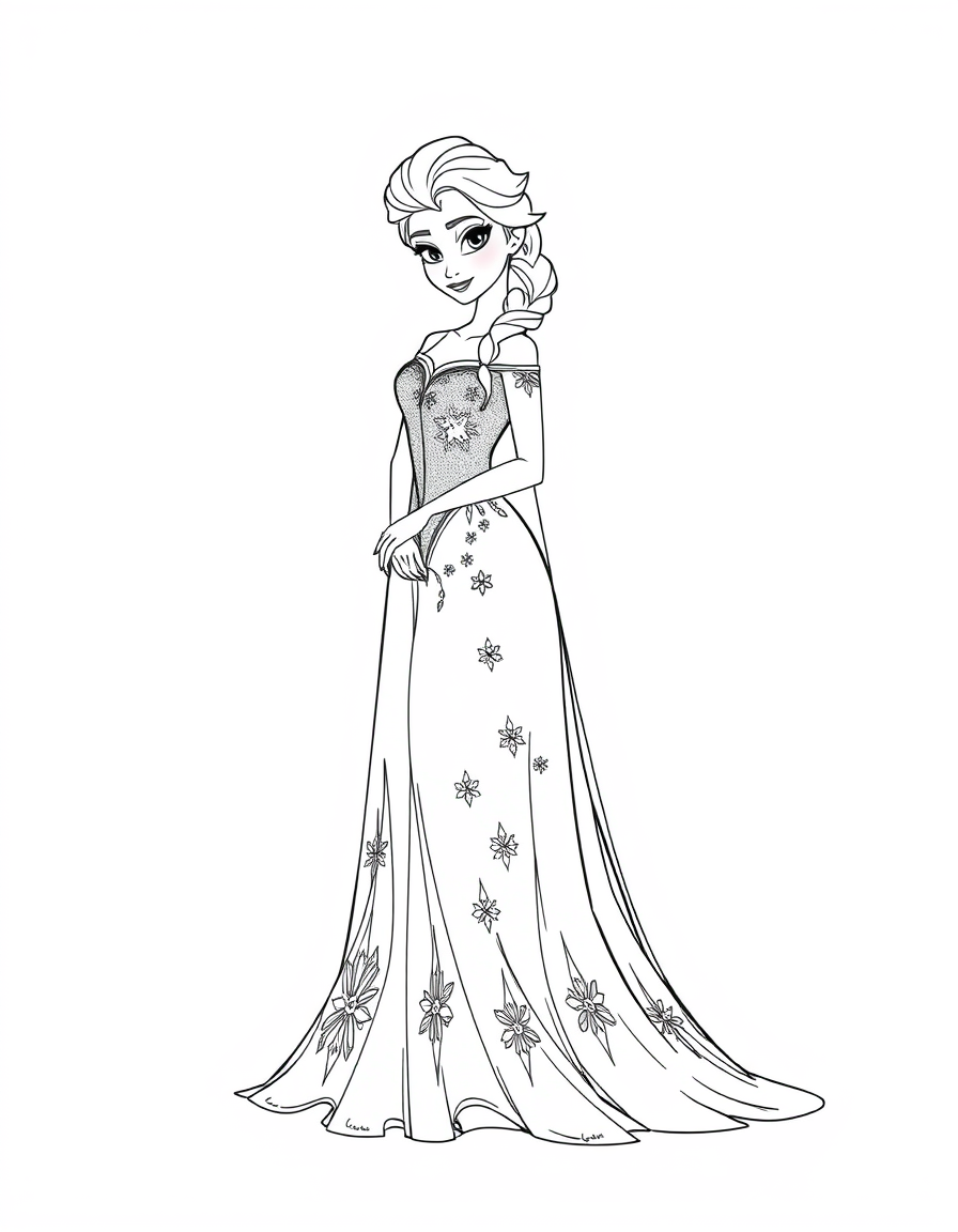 Elsa In A Shimmering Gown