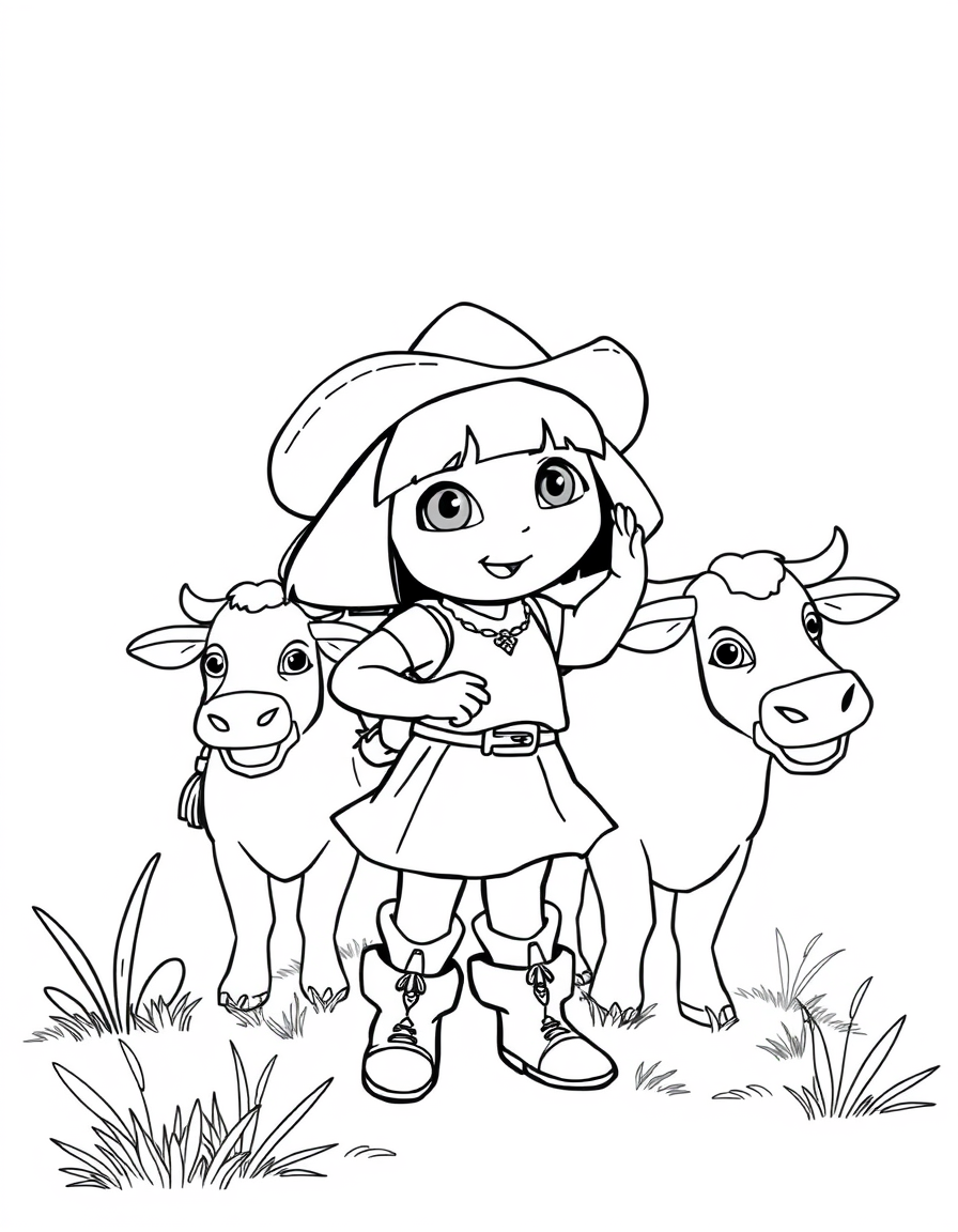 Dora Herds Cattle With Skill