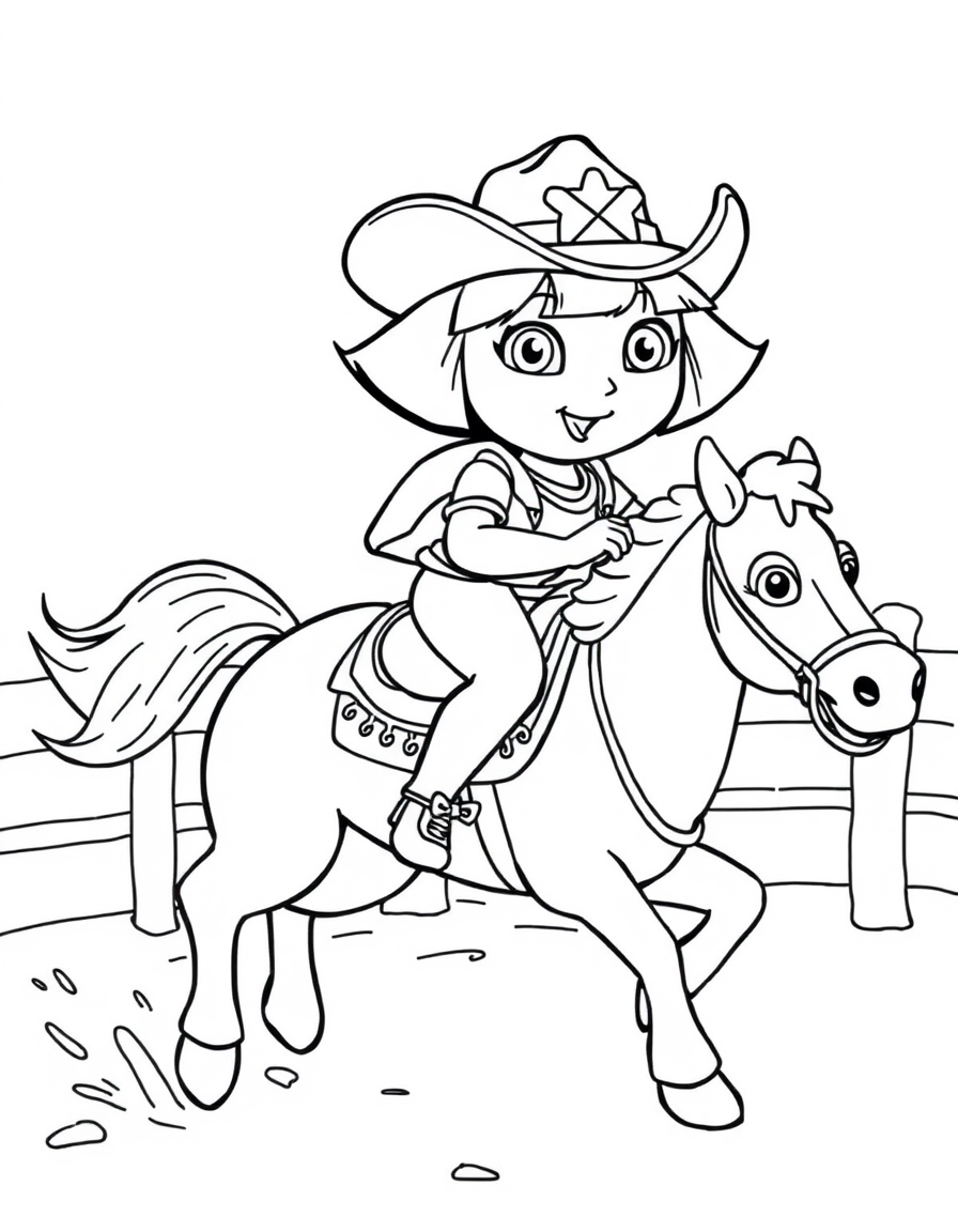 Dora Races In A Rodeo