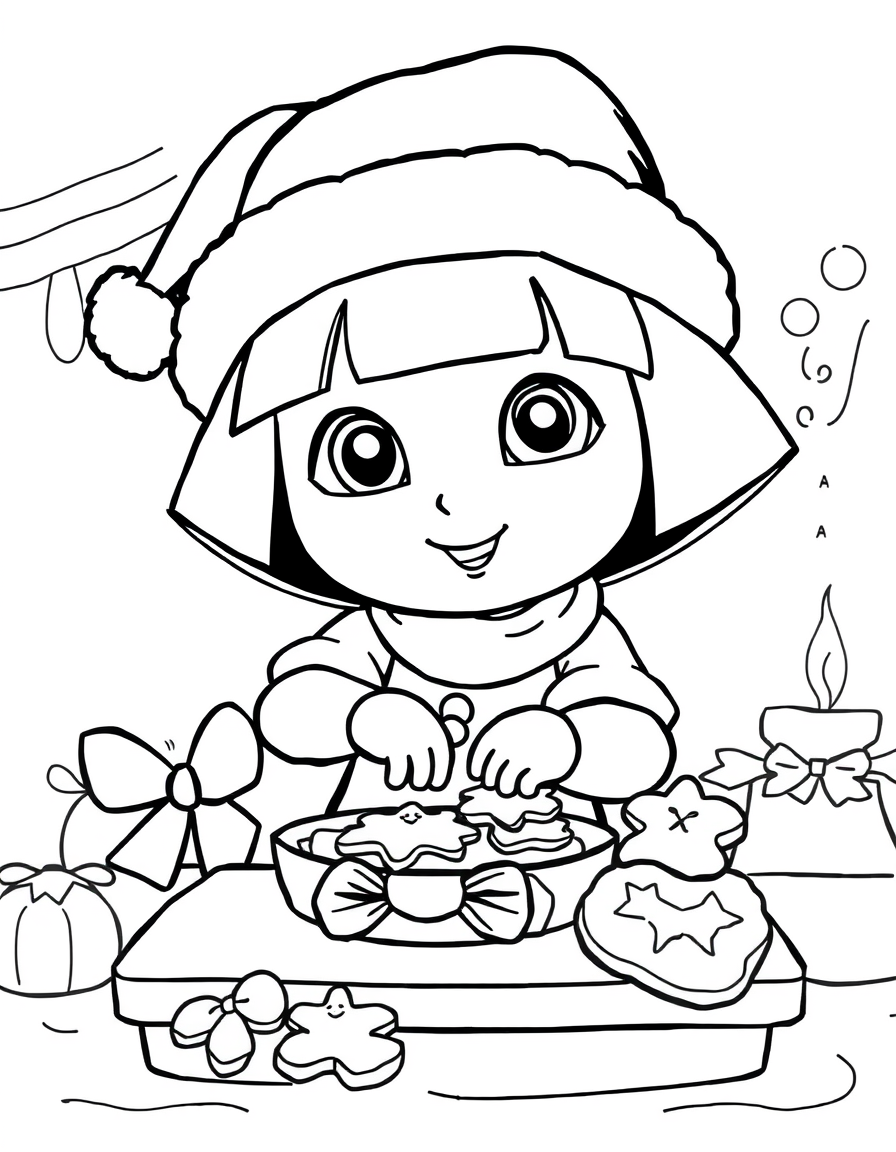 Dora Baking Christmas Cookies