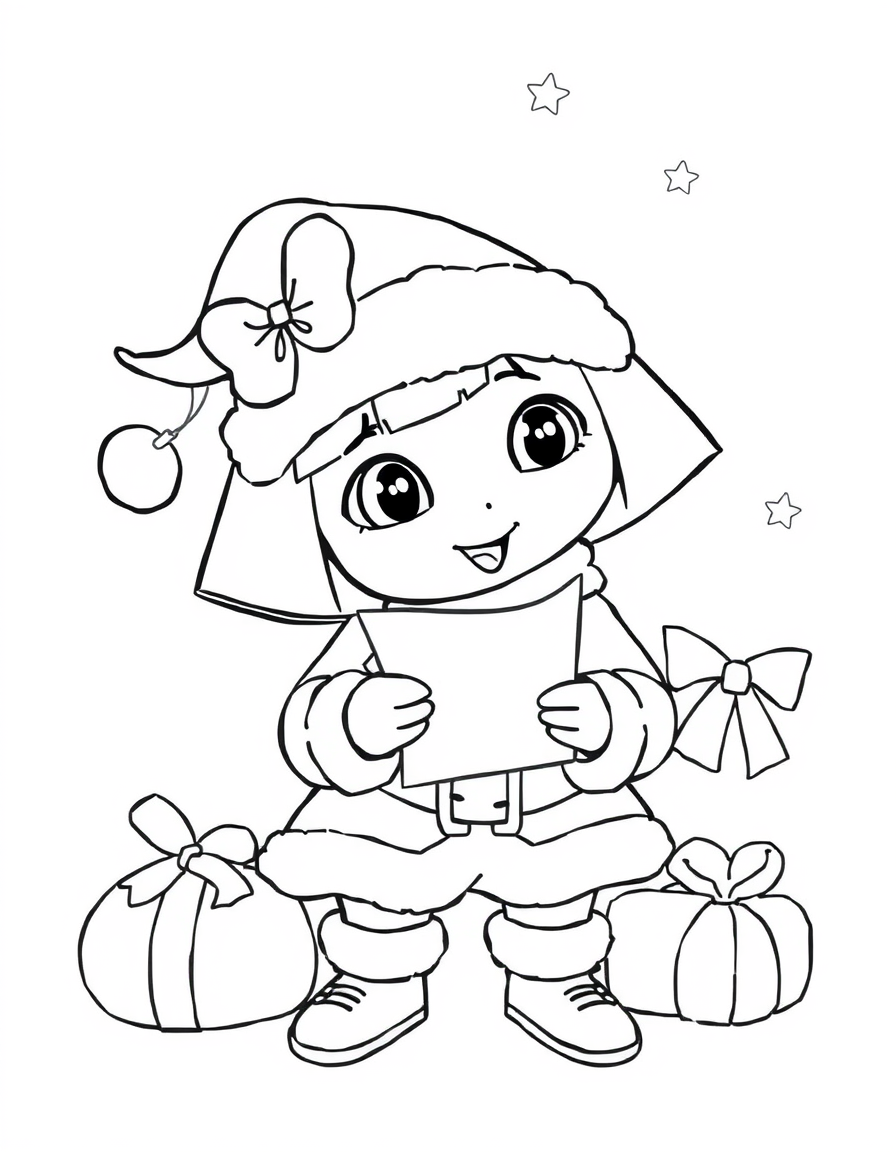 Dora Writing A Letter To Santa