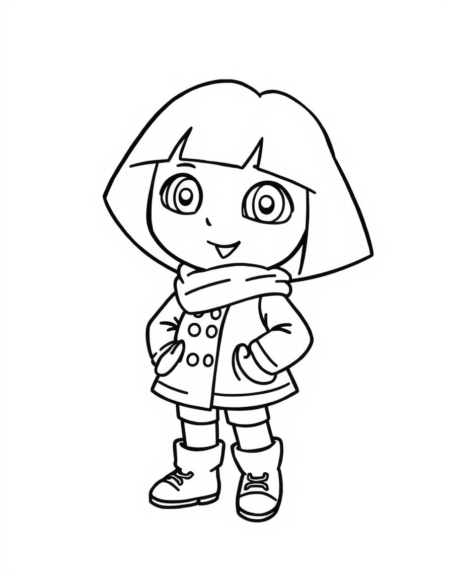 Dora Is Dressed In A Coat