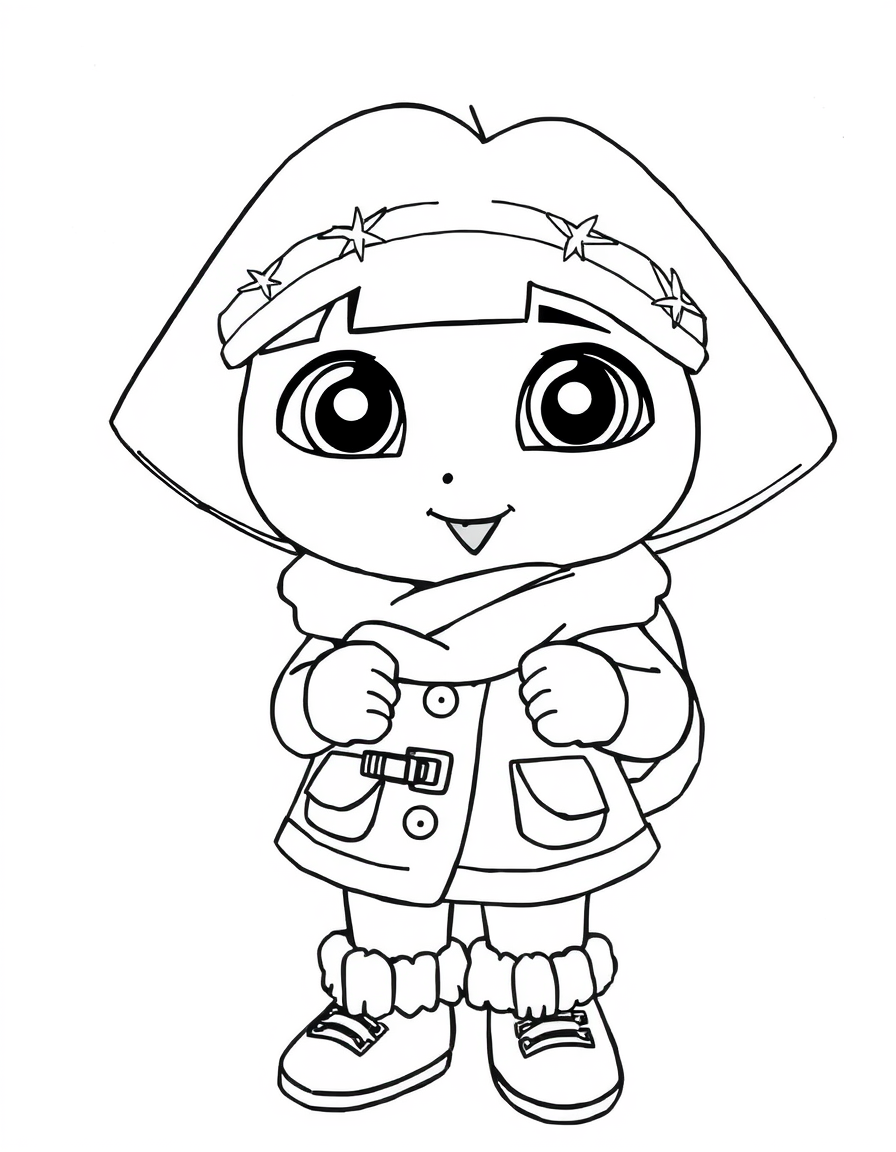 Dora Is Prepared For Cold Weather