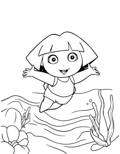 Dora Swims In The Ocean
