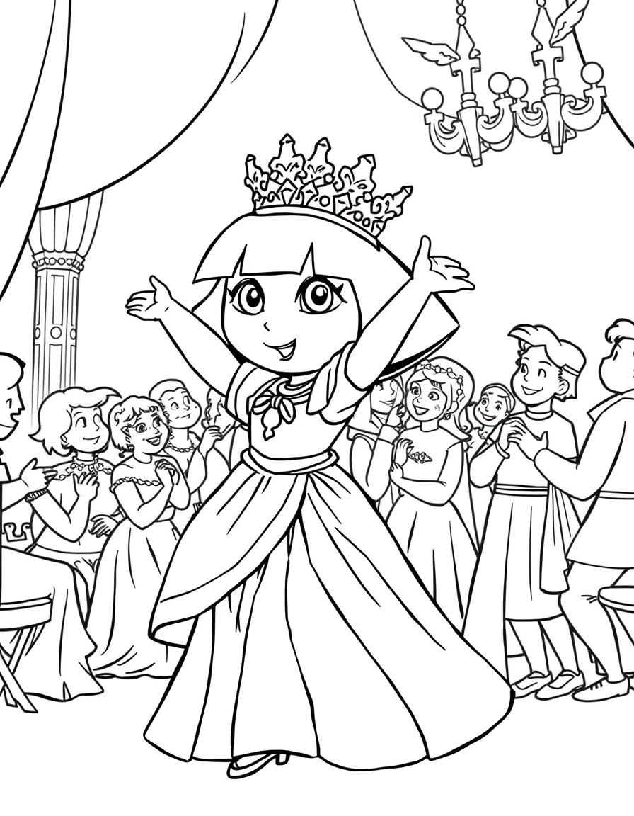 Dora Is Dancing At A Royal Ball