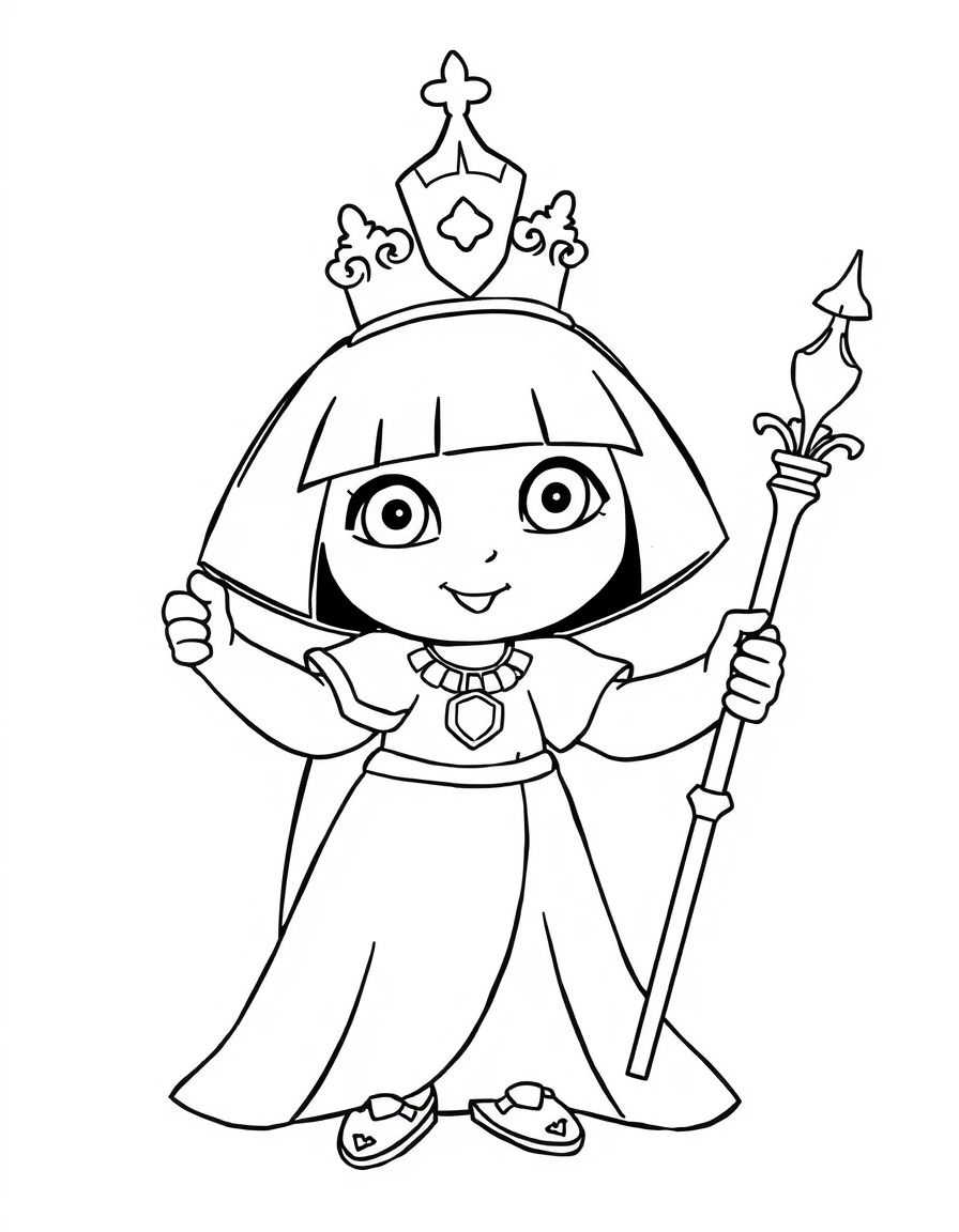 Dora Is Holding A Scepter