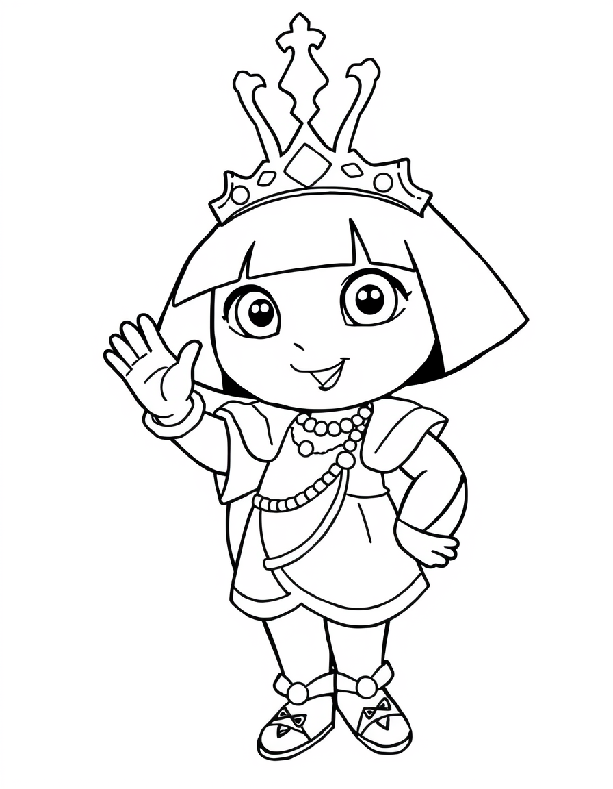 Dora Is Waving To Her Subjects