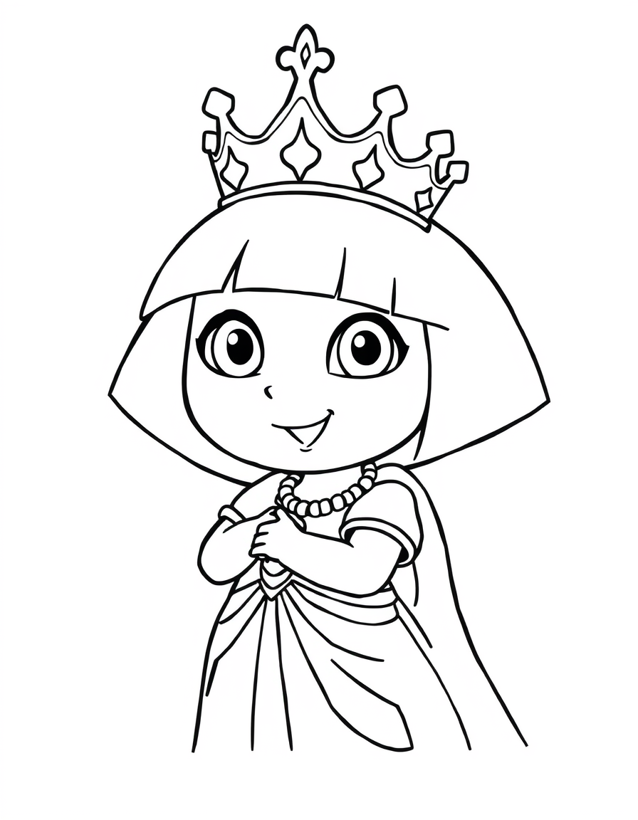 Dora Is Wearing A Crown