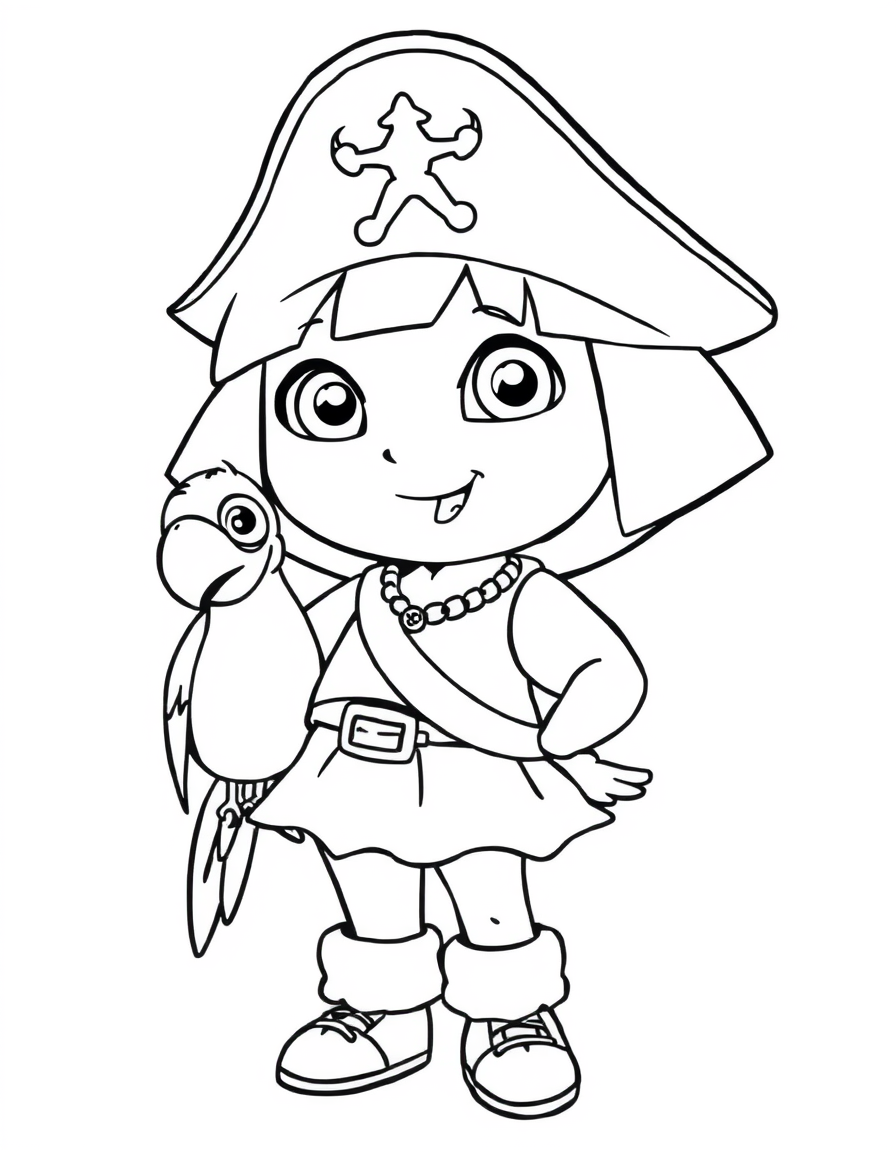 Dora Has A Parrot Companion