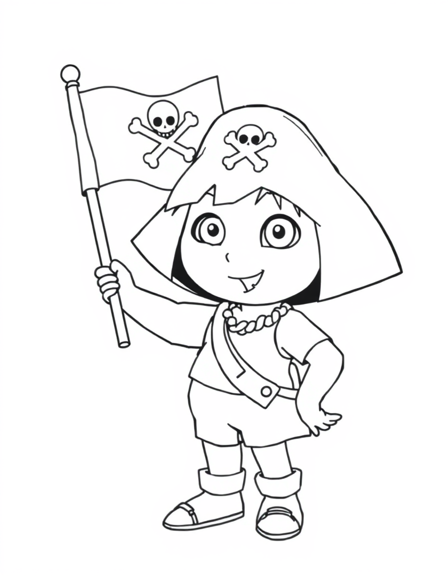 Dora Has A Pirate Flag