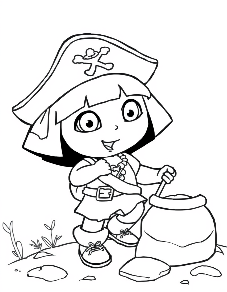 Dora Is Looking For Buried Treasure