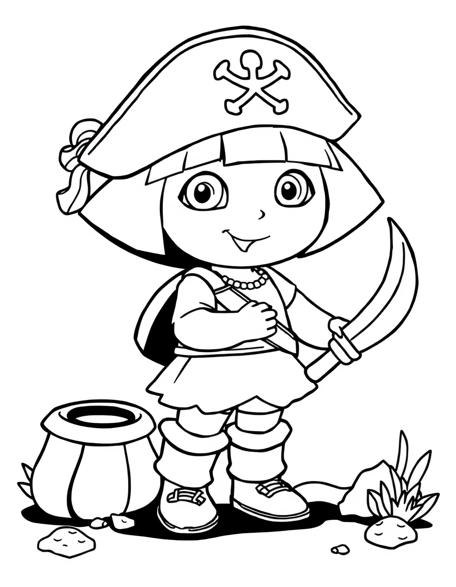 Dora Is Searching For Treasure