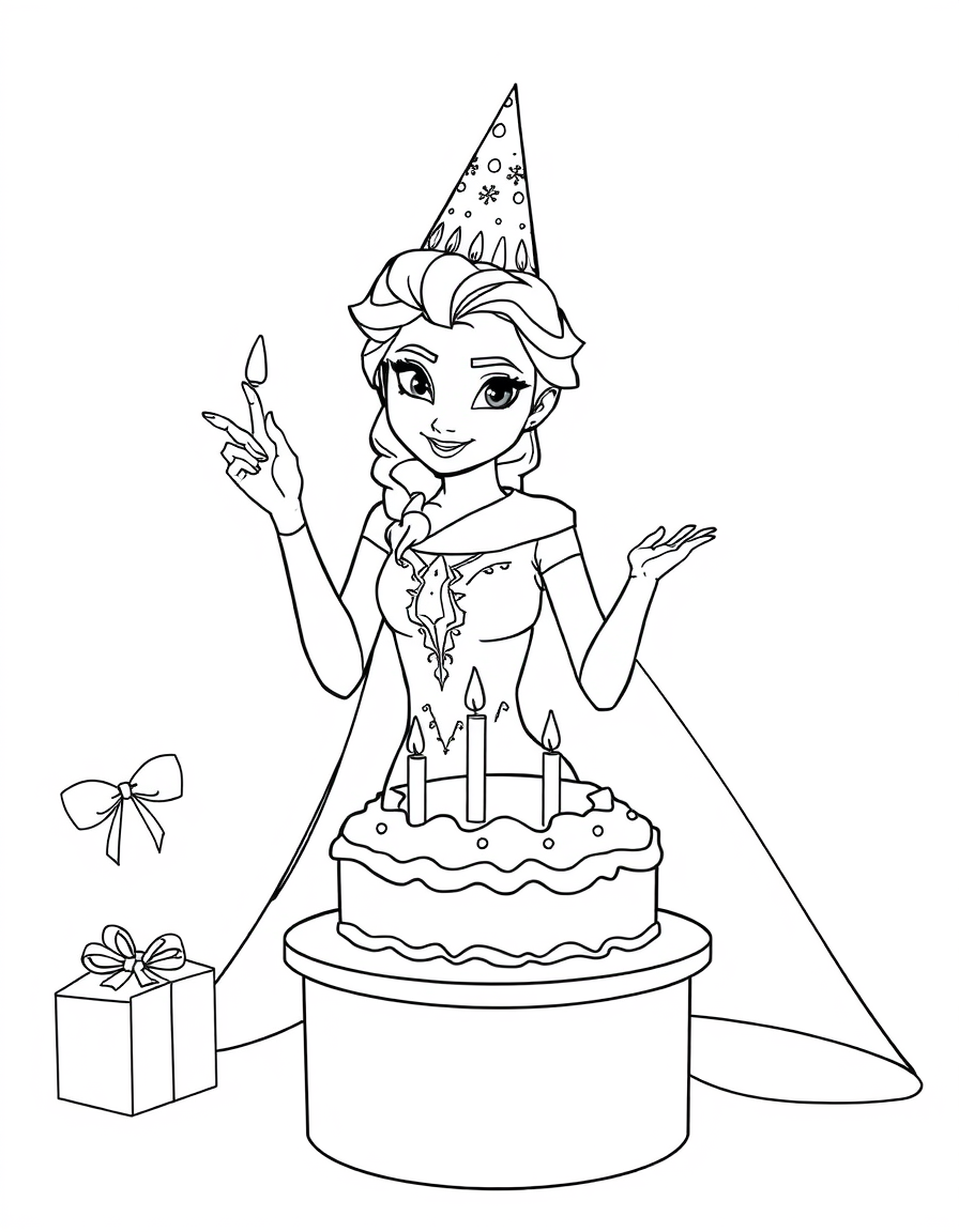 Elsa Playing Birthday Party Games