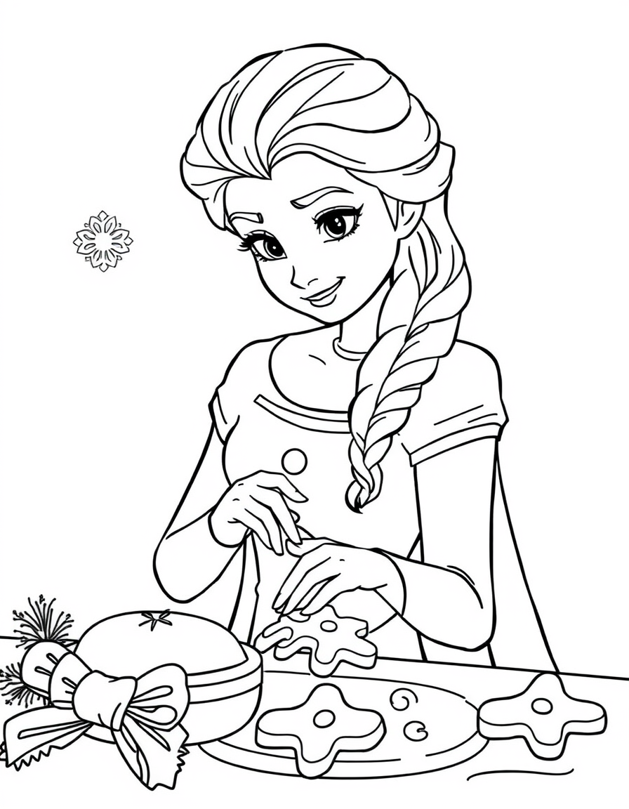 Elsa Baking Christmas Cookies