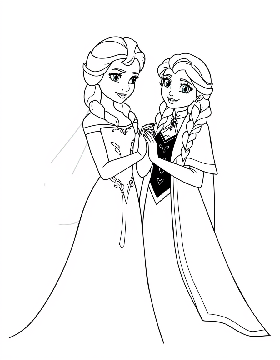 Elsa And Anna Playing Together