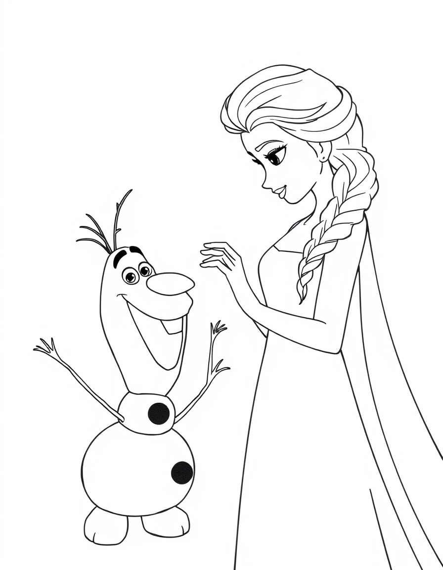 Olaf Admiring Elsa'S Ice Powers