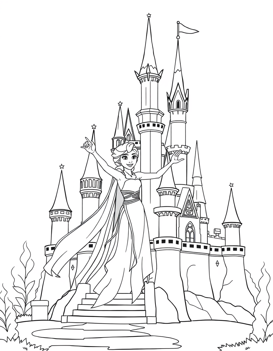 Elsa Casting Spells In Her Castle