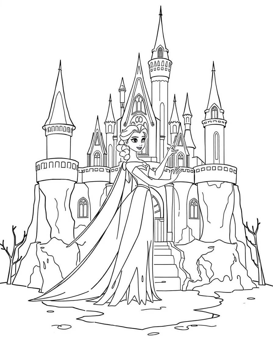 Elsa Conjuring Ice Sculptures