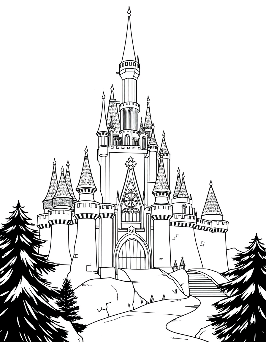 Magical Lights Illuminating Elsa’S Castle