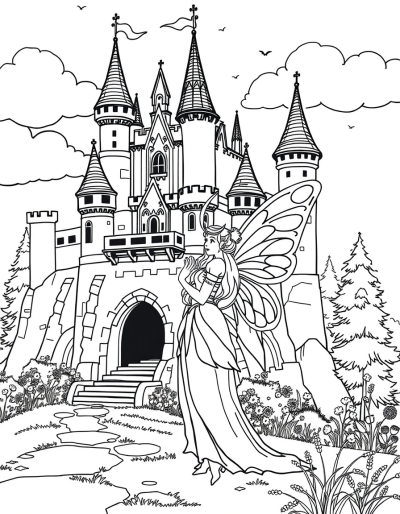 Fairy Princess Greeting Castle Visitors