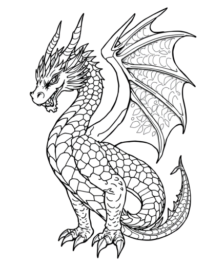 Dragon With Scales Shimmering Like Jewels