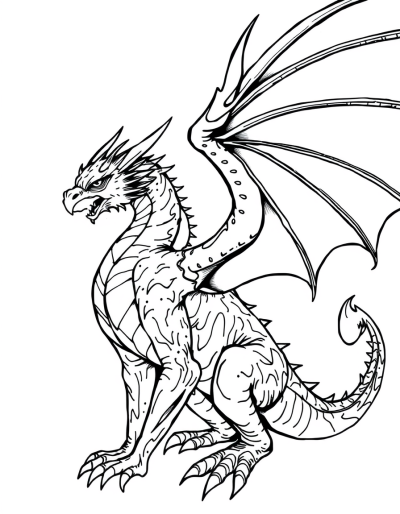 Dragon With Wings As Dark As Night