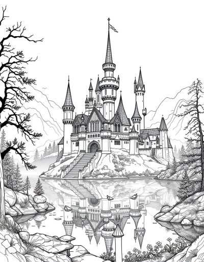 Enchanted Castles Rise From Misty Lakes