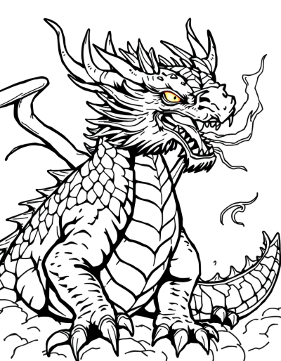 Dragon With Glowing Eyes