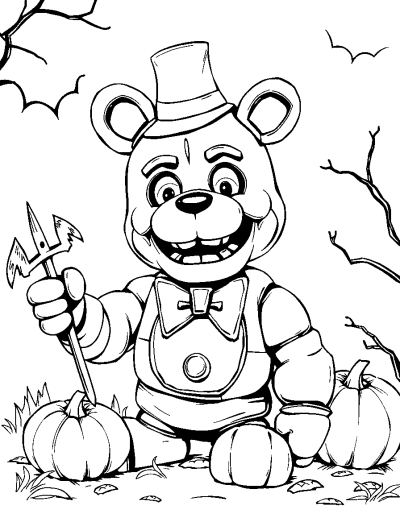 Freddy Fazbear Attending Halloween Party
