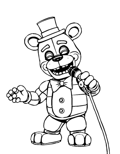 Freddy Fazbear Singing On Stage