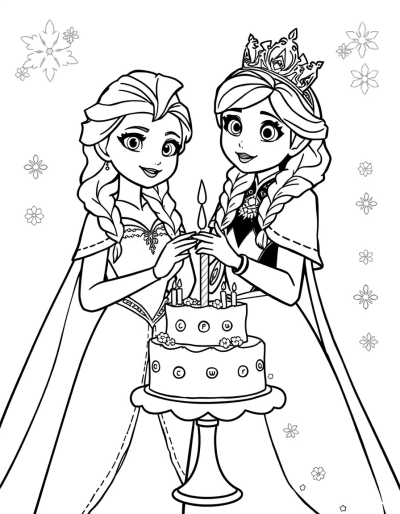 Elsa And Anna Celebrating Together
