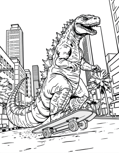 Giant Lizard Glides Gracefully By