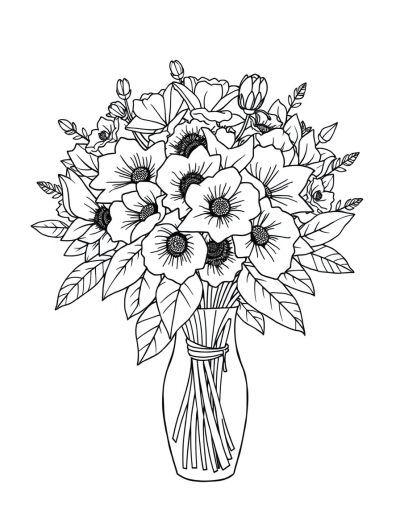 Color A Beautiful Bouquet