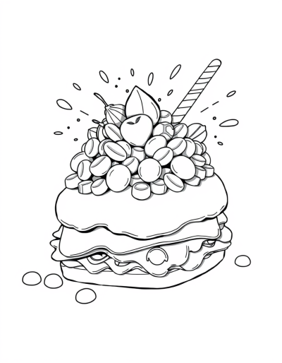 Candy Explosion On Sandwich