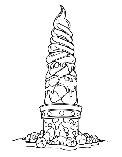 A Towering Ice Cream Mountain