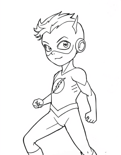 Kid Flash With Red Hair