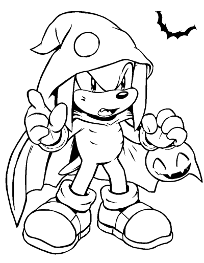Knuckles Wearing A Creepy Halloween Costume