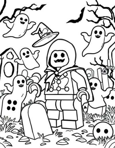 Ghosts Floating Around Graveyard