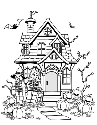 Haunted House With Pumpkins