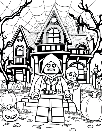 Spider Webs Covering Haunted Mansion