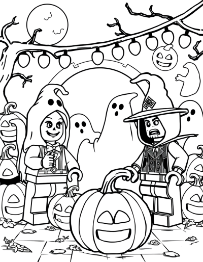 Pumpkins And Ghosts At Party