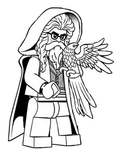 Dumbledore With A Phoenix