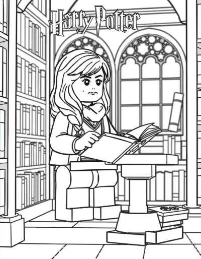 Hermione Studying In Library