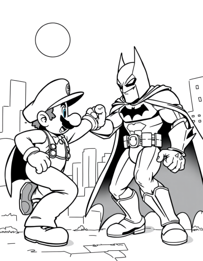 Batman Fighting Joker In Gotham