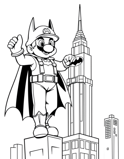 Batman Standing On Top Of Skyscraper