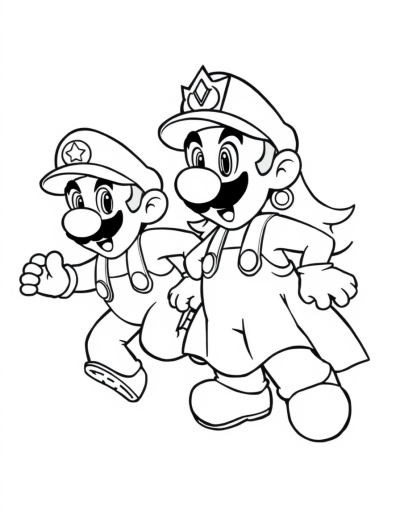 Mario And Luigi Rescuing Princess Peach