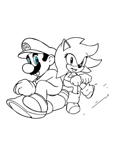 Mario And Sonic Are Racing