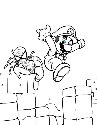 Mario Jumping Over Obstacles