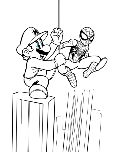 Spider Man Climbing Up A Skyscraper